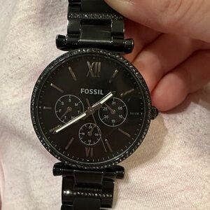 Fossil Midnight Black Chronograph Watch